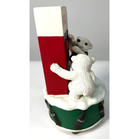Coca-Cola Polar Bear Cubs Music Box "Dad Showed Me How" 1997 Collectible - Picture 4 of 8
